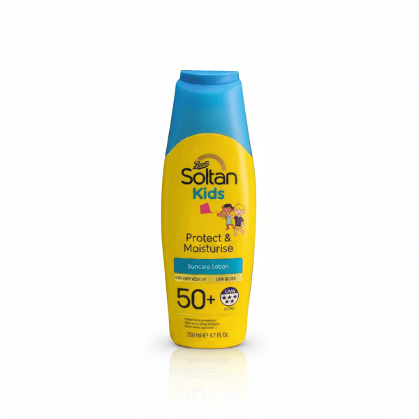 Boots Soltan Kids Protect & Moisturise Suncare Lotion 50+ UVA Ultra 200ml