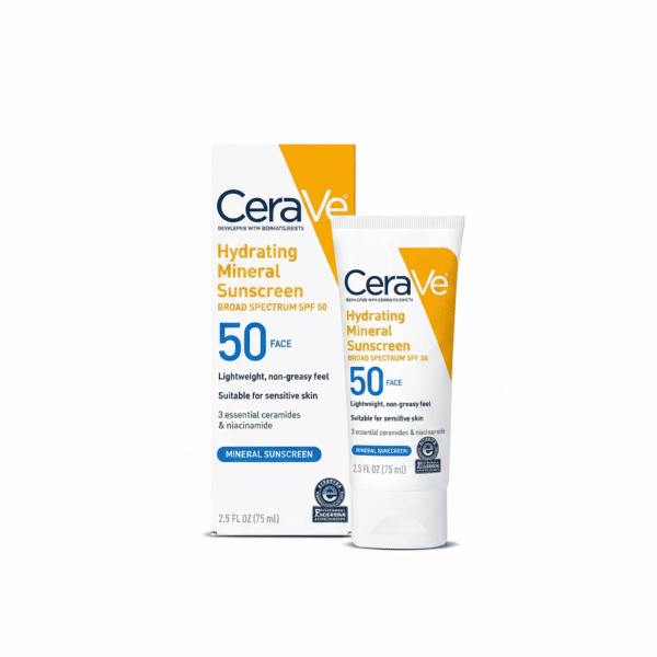 CeraVe Hydrating Mineral Sunscreen Broad Spectrum SPF 50 Face 75ml