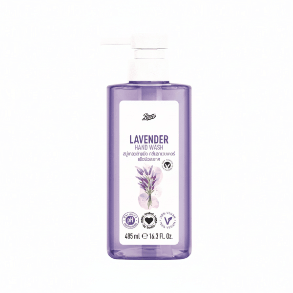 Boots Lavender Hand Wash 485ml pH Balanced Vegan