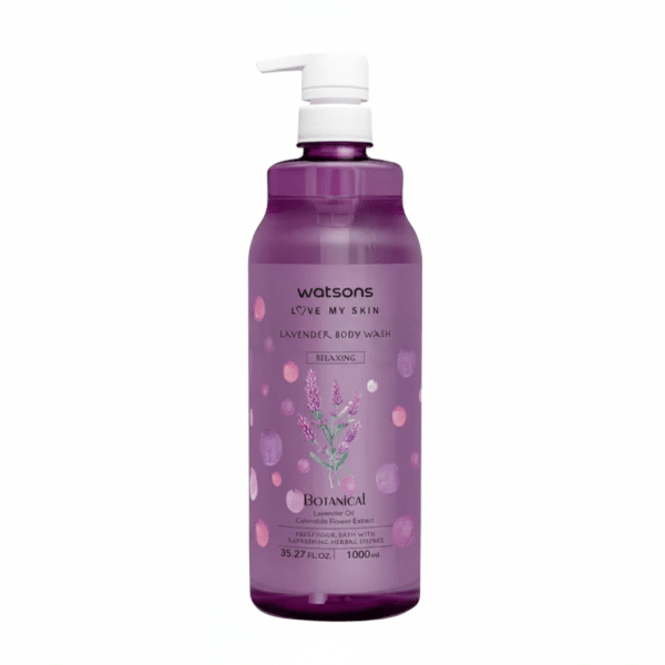 Watsons Love My Skin Botanical Lavender Body Wash Relaxing Lavender Oil Calendula Flower Extract 1000ml