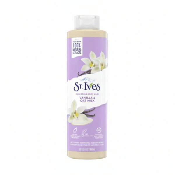 St Ives Vanilla & Oat Milk Pampering Body Wash 650ml 100% Natural Extracts
