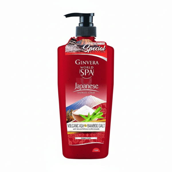 Ginvera World SPA Japanese Volcanic Ash Bamboo Salt Shower Scrub 750ml