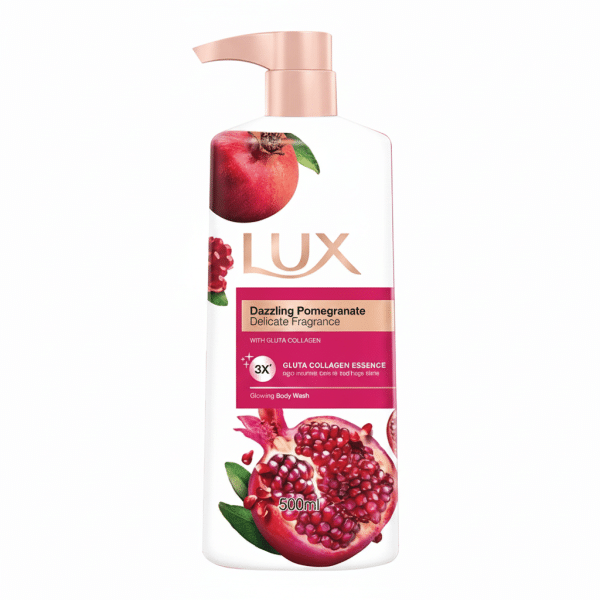 Lux Dazzling Pomegranate Glowing Body Wash 500ml Gluta Collagen Essence
