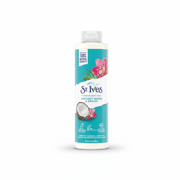 St Ives Coconut Water & Orchid Hydrating Body Wash 650ml 100% Natural Extracts