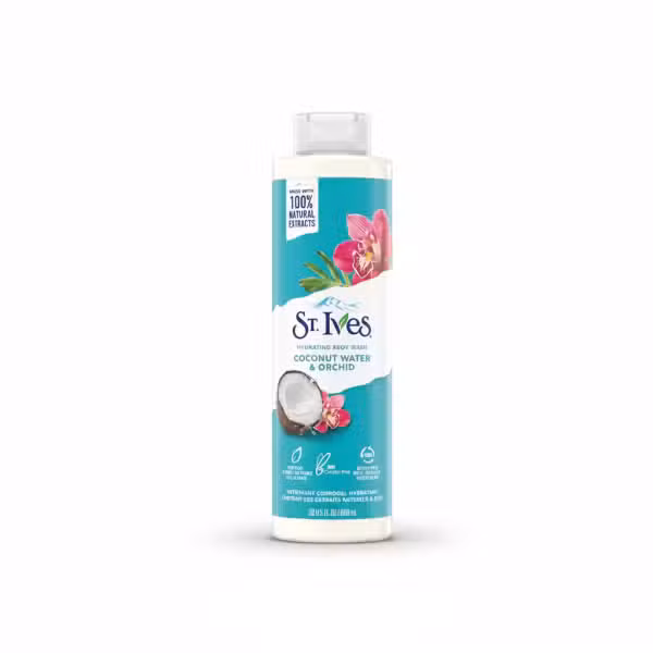 St Ives Coconut Water & Orchid Hydrating Body Wash 650ml 100% Natural Extracts