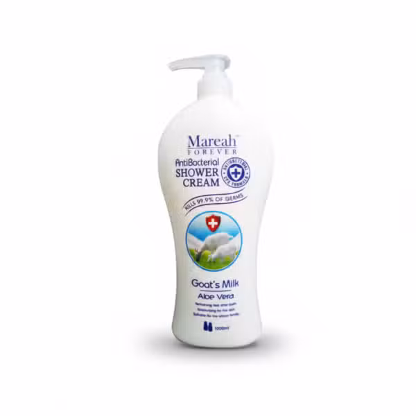 Mareah Forever Anti Bacterial Shower Cream Goat's Milk Aloe Vera 1000ml