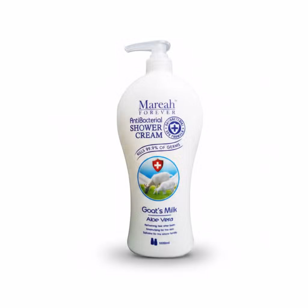 Mareah Forever Anti Bacterial Shower Cream Goat's Milk Aloe Vera 1000ml