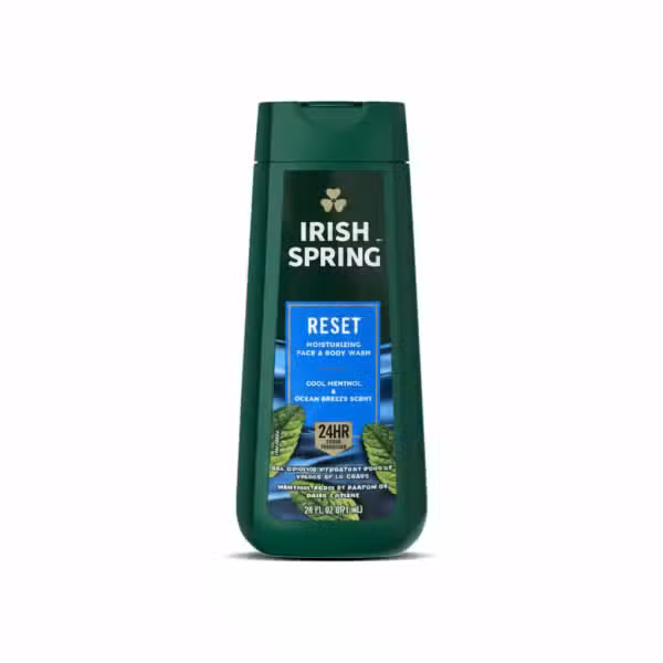 Irish Spring Reset Moisturizing Face Body Wash Cool Menthol Ocean Breezes Scent 591ml