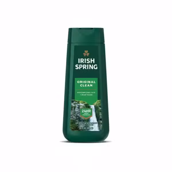 Irish Spring Original Clean Moisturizing Face Body Wash 24HR Fresh Protection 591ml