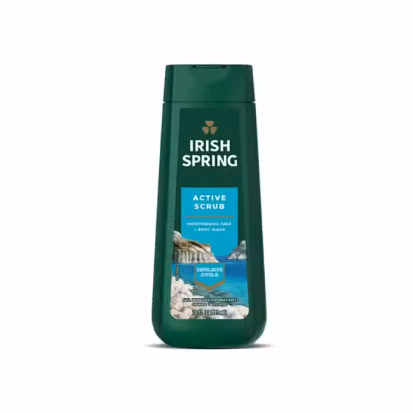 Irish Spring Active Scrub Moisturizing Face Body Wash 591ml