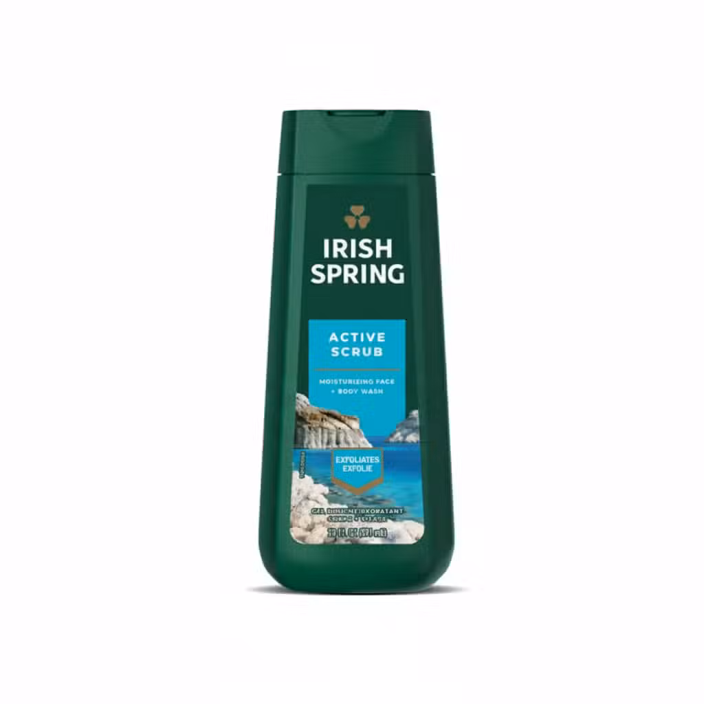 Irish Spring Active Scrub Moisturizing Face Body Wash 591ml