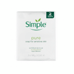Simple Pure Soap For Sensitive Skin 2 Bars 200gm No Perfume Or Colour Vegan Friendly