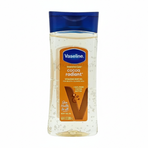 Vaseline Intensive Care Cocoa Radiant Vitalizing Body Oil 200ml 100% Pure Cocoa Butter Skin Health For All