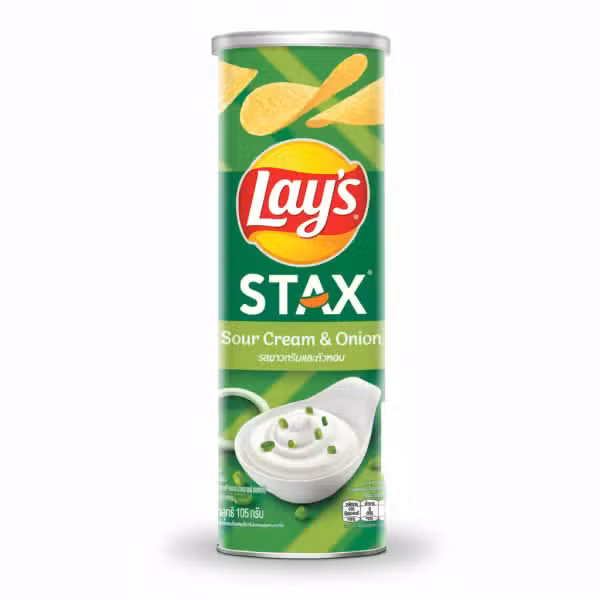 Lay's Stax Sour Cream & Onion Chips 105g