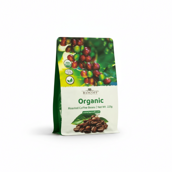 Bancoff Organic Roasted Coffee Beans 225g USDA Organic Eco Cert