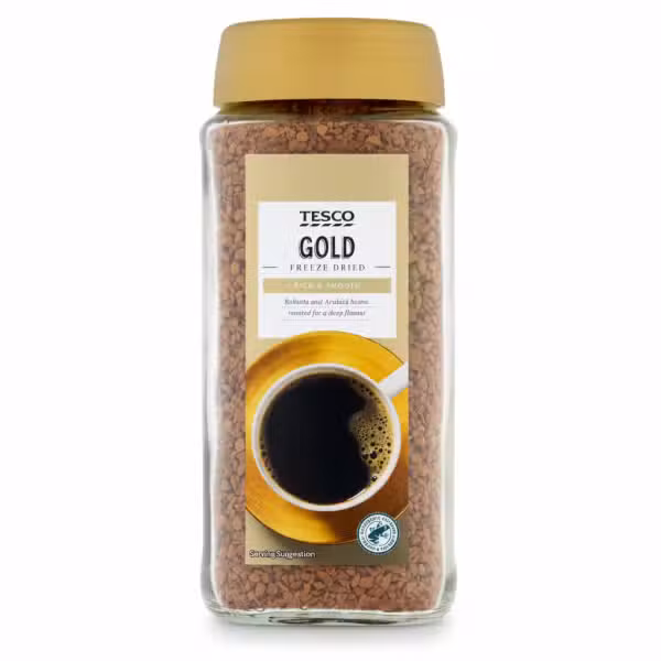 Tesco Gold Freeze Dried Coffee Rich Smooth 200g