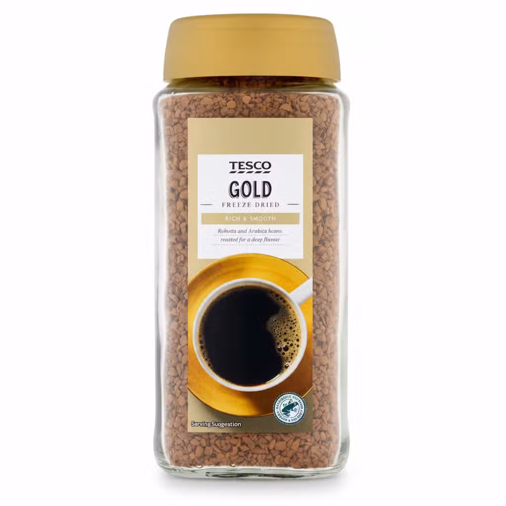 Tesco Gold Freeze Dried Coffee Rich Smooth 200g