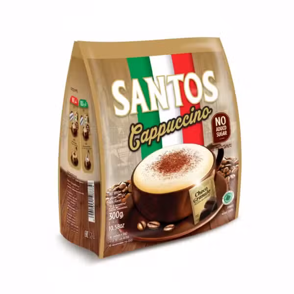Santos Cappuccino No Added Sugar 300gm Instant Coffee