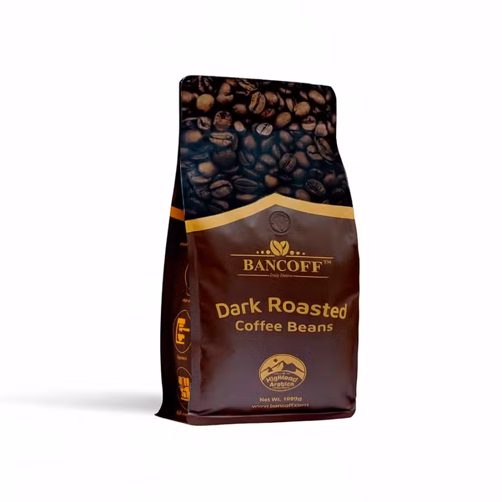 Bancoff Dark Roasted Coffee Beans 1000gm Highland Arabica