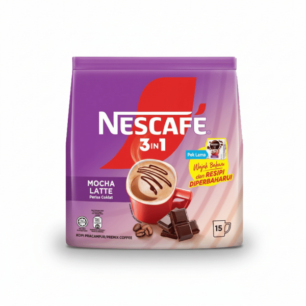 Nescafe 3in1 Mocha Latte Premix Coffee 375gm 15 sticks