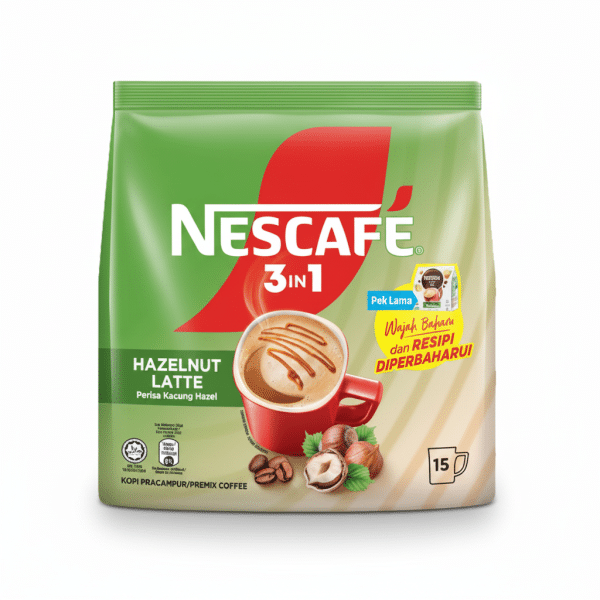 Nescafe 3in1 Hazelnut Latte Premix Coffee 345gm