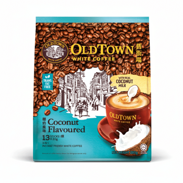 OldTown White Coffee Coconut Flavoured 3in1 Instant Premix White Coffee 260g Trans Fat Free