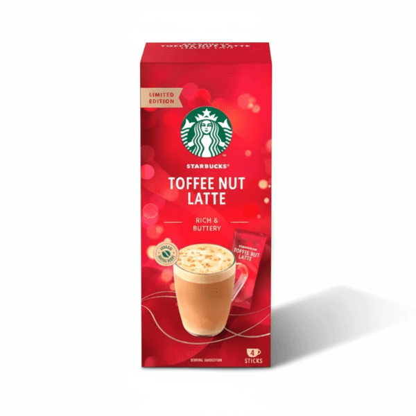 Starbucks Toffee Nut Latte Rich Buttery Coffee 86gm 4 Sticks