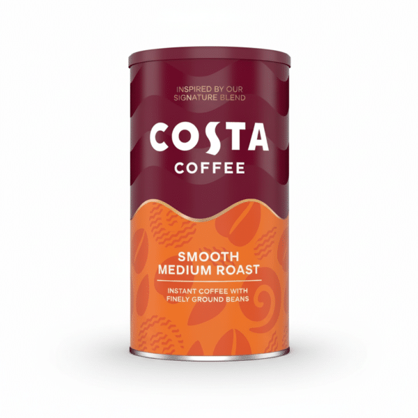Costa Coffee Smooth Medium Roast Instant Coffee with Finely Ground Beans 150g