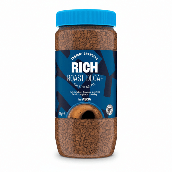 Asda Rich Roast Decaf Roasted Coffee Instant Granules 200g