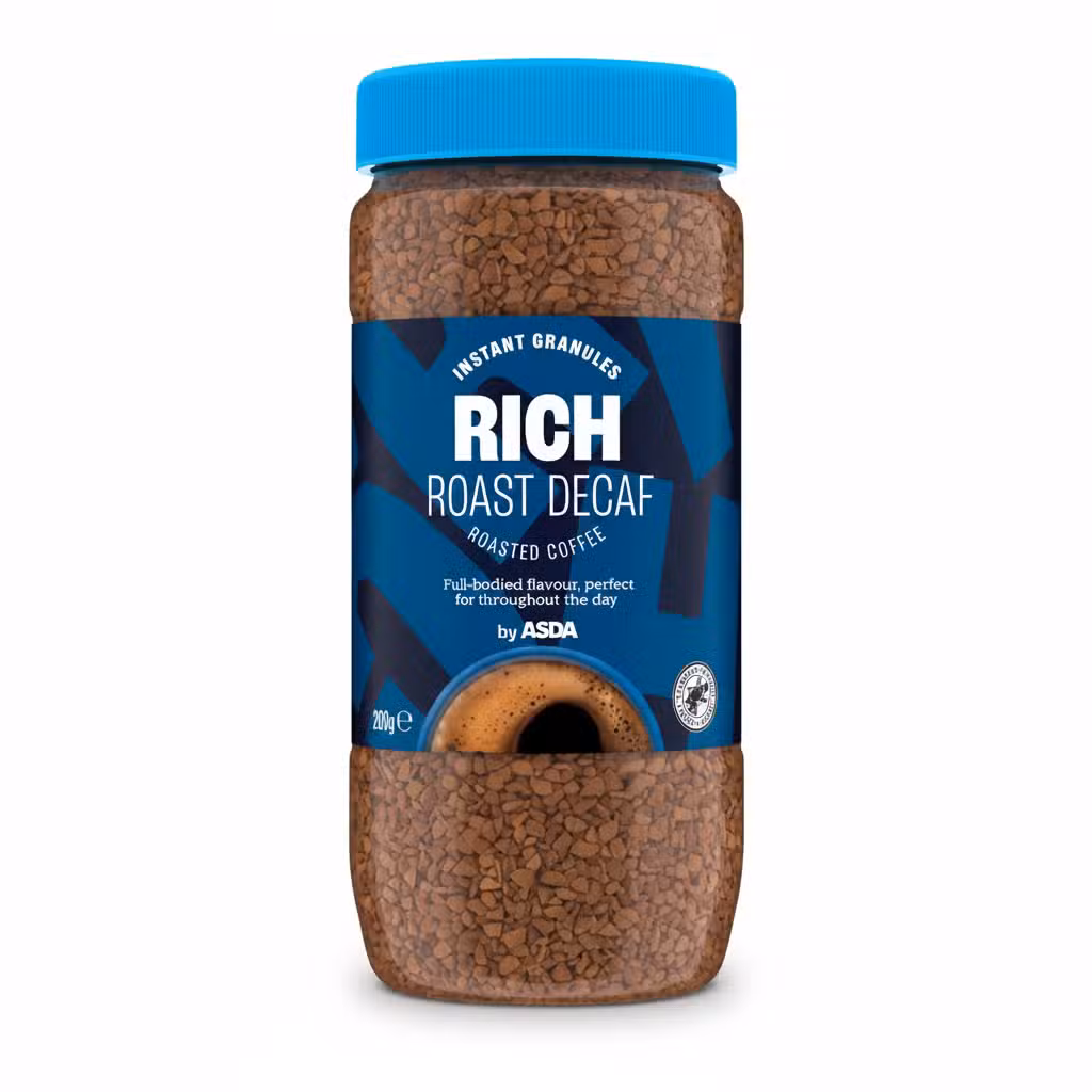 Asda Rich Roast Decaf Roasted Coffee Instant Granules 200g