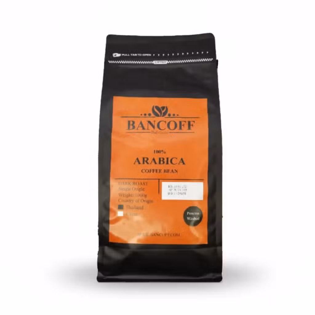 Bancoff 100% Arabica Coffee Bean Dark Roast 1000g Thailand Washed
