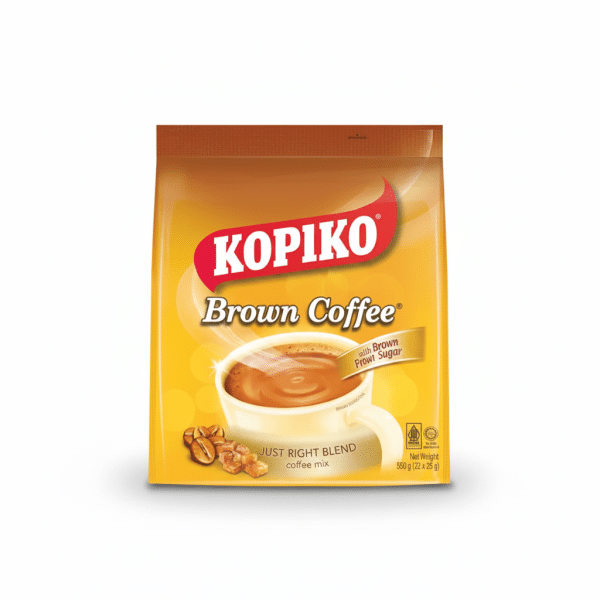 Kopiko Brown Coffee with Brown Prowl Sugar Just Right Blend Coffee Mix 550g