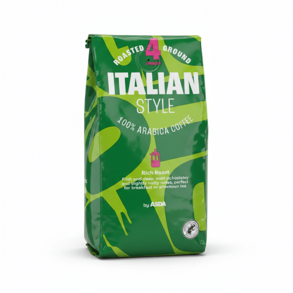 Asda Roasted Ground Italian Style 100% Arabica Coffee 227G Rich Roast