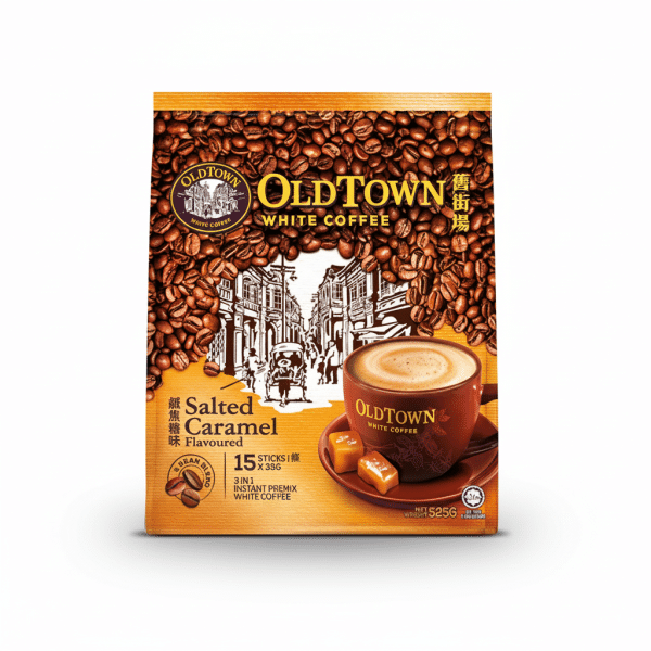 OldTown White Coffee Salted Caramel Flavoured 3 in 1 Instant Premix White Coffee 15 Sticks 525gm