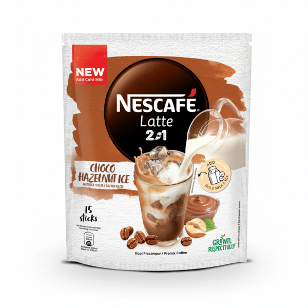 Nescafe Latte 2in1 Choco Hazelnut Ice Coffee 15 sticks