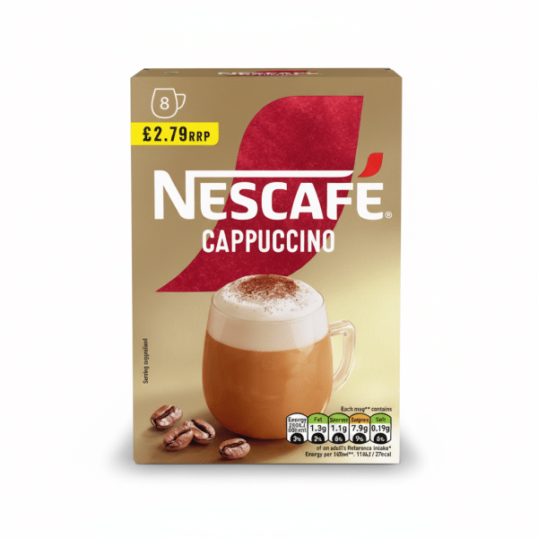 Nescafe Cappuccino 124gm Instant Coffee Drink 8 Sachets