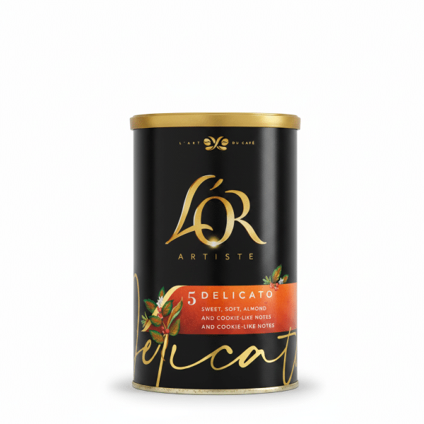 L'OR Artiste Delicato Coffee 95gm Sweet Soft Almond Cookie-like Notes