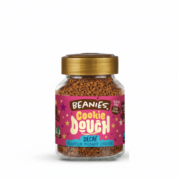 Beanies Cookie Dough Decaf Flavour Instant Coffee 50gm Sugar Free Low Calorie