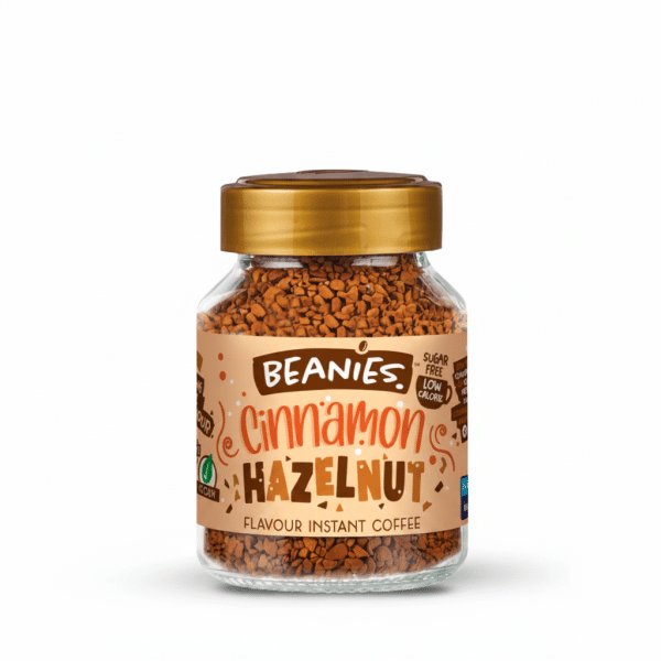 Beanies Cinnamon Hazelnut Flavour Instant Coffee 50gm Sugar Free Low Calorie