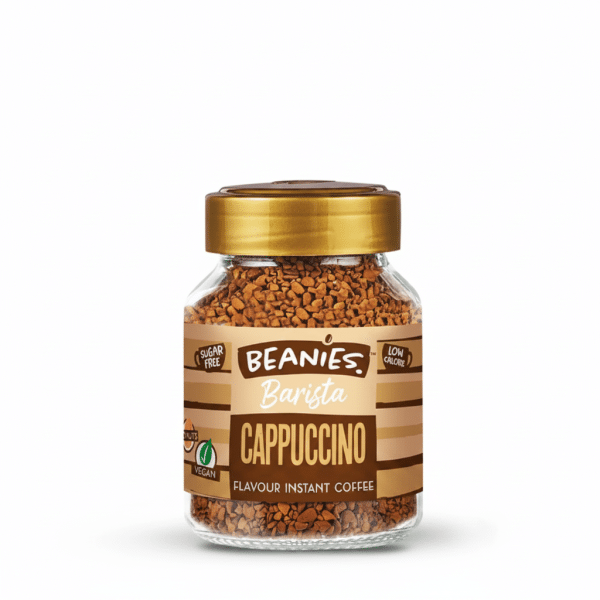 Beanies Barista Cappuccino Flavour Instant Coffee Sugar Free Low Calorie 50gm
