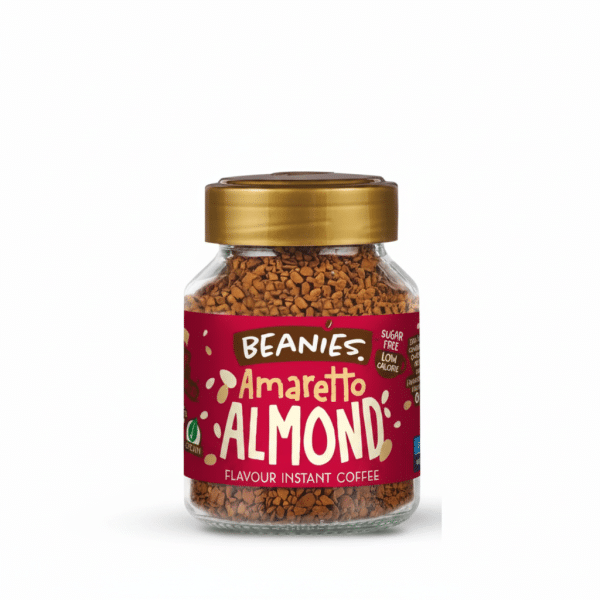 Beanies Amaretto Almond Flavor Instant Coffee 50gm Sugar Free Low Calorie