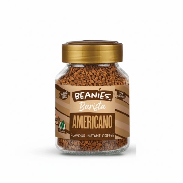 Beanies Barista Americano Flavour Instant Coffee Sugar Free Low Calorie Vegan 50gm