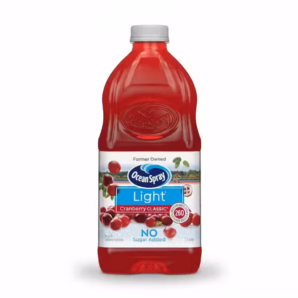 Ocean Spray Light Cranberry Classic Juice No Sugar Added 1.5 Liters