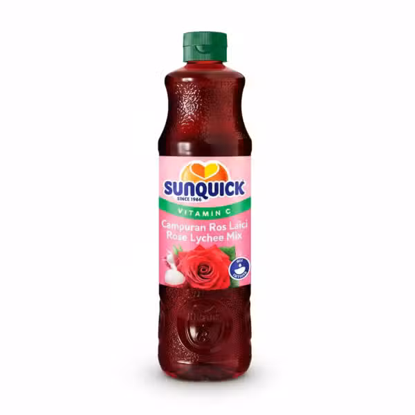 Sunquick Rose Lychee Mix Concentrate Vitamin C 700ml