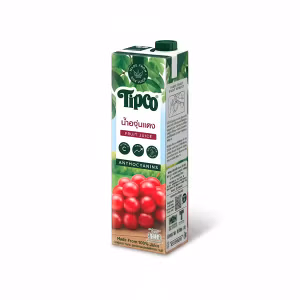 Tipco Red Grape Juice 1 Litre Anthocyanins Made From 100% Juice