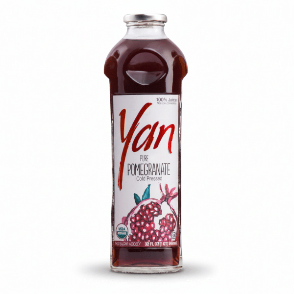 Yan Pure Pomegranate Juice Cold Pressed No Sugar Added 100% 32 FL OZ 946mL