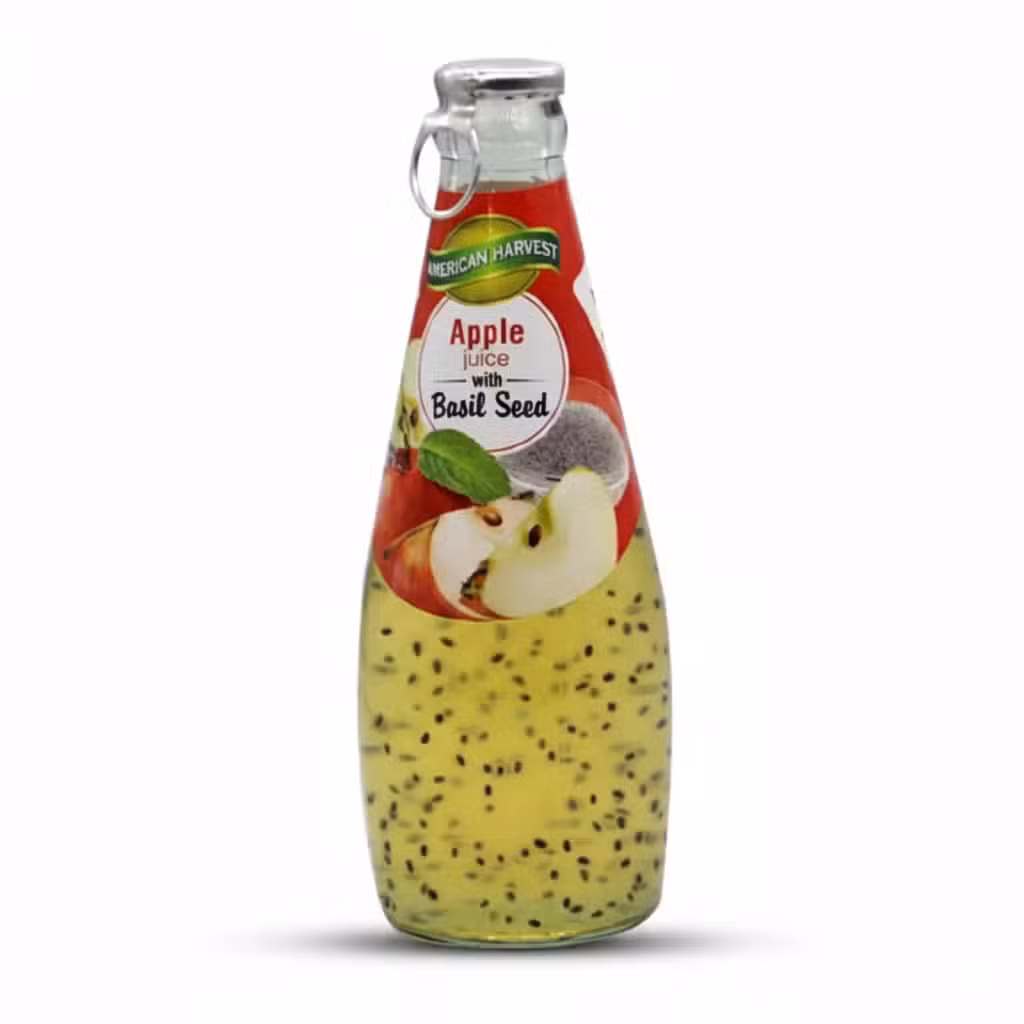American Harvest Apple Juice with Basil Seed 290ml