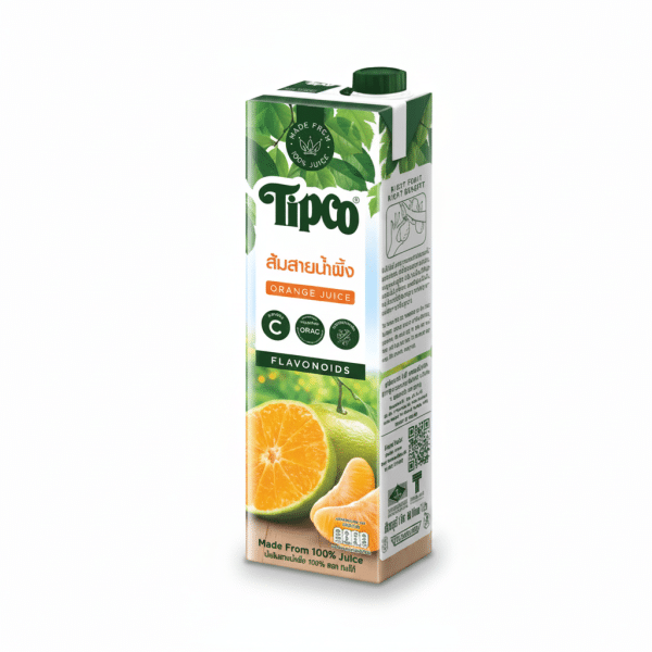 Tipco Orange Juice Sai Nam Phueng 100% Juice Flavonoids