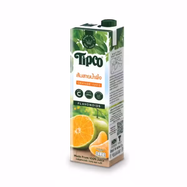 Tipco Orange Juice Sai Nam Phueng 100% Juice Flavonoids