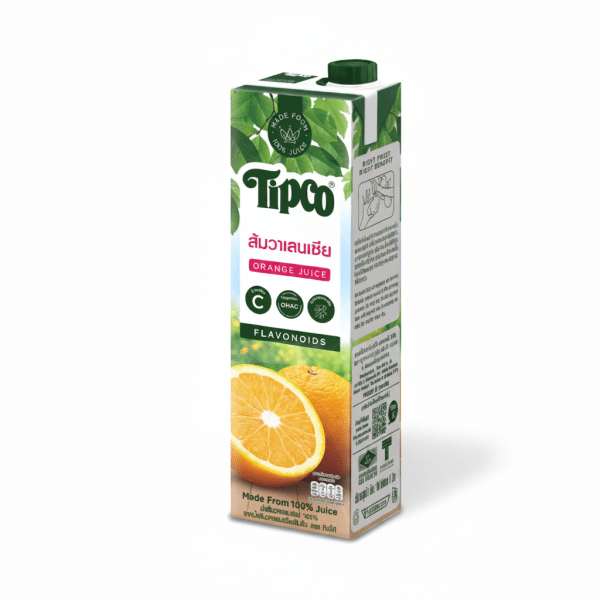 Tipco Orange Juice Valencia 100% Juice Flavonoids 1 Litre